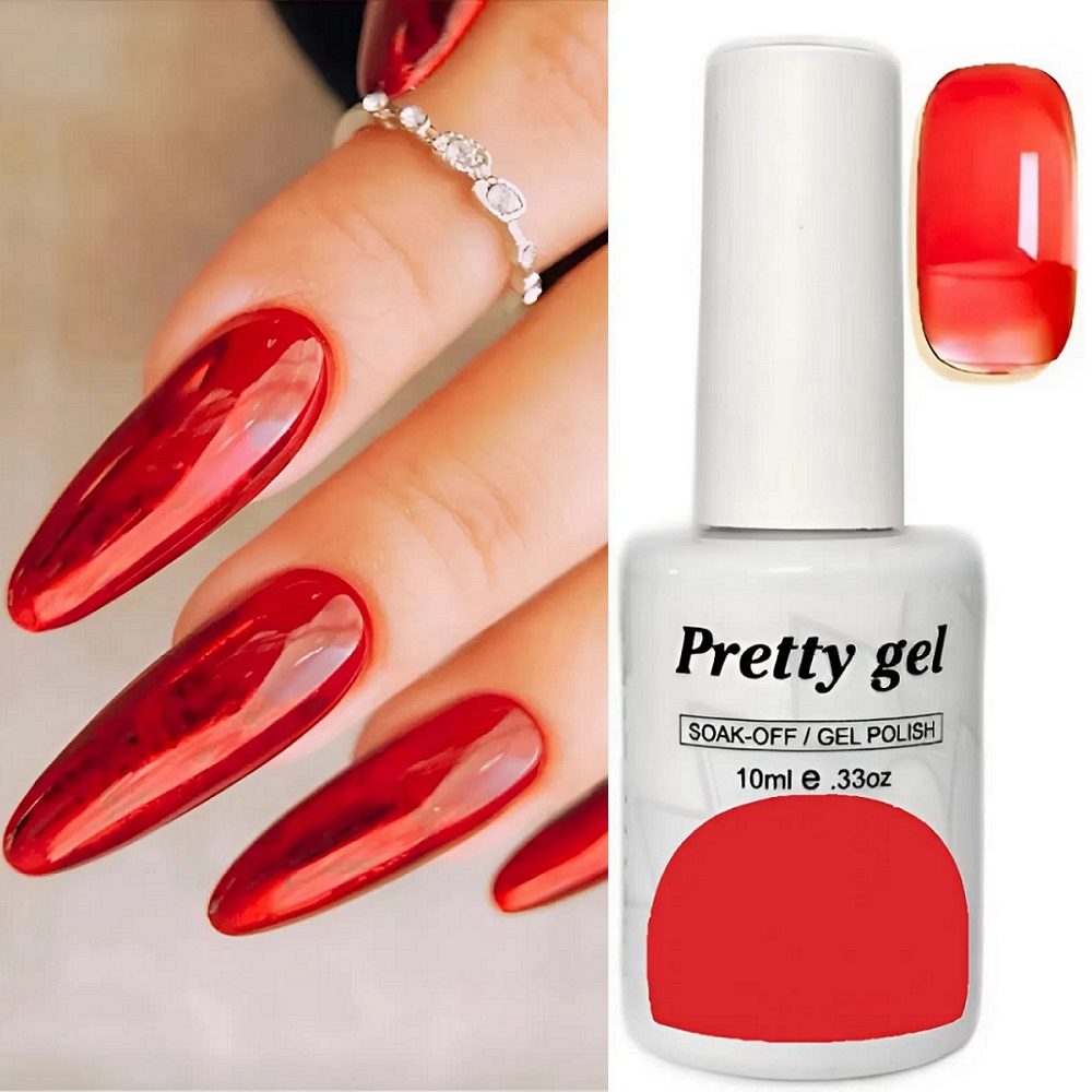 Scarlet 24 Витражен топ гел лак Pretty Jelly Glass Scarlet 24 Витражен топ гел лак Pretty Jelly Glass