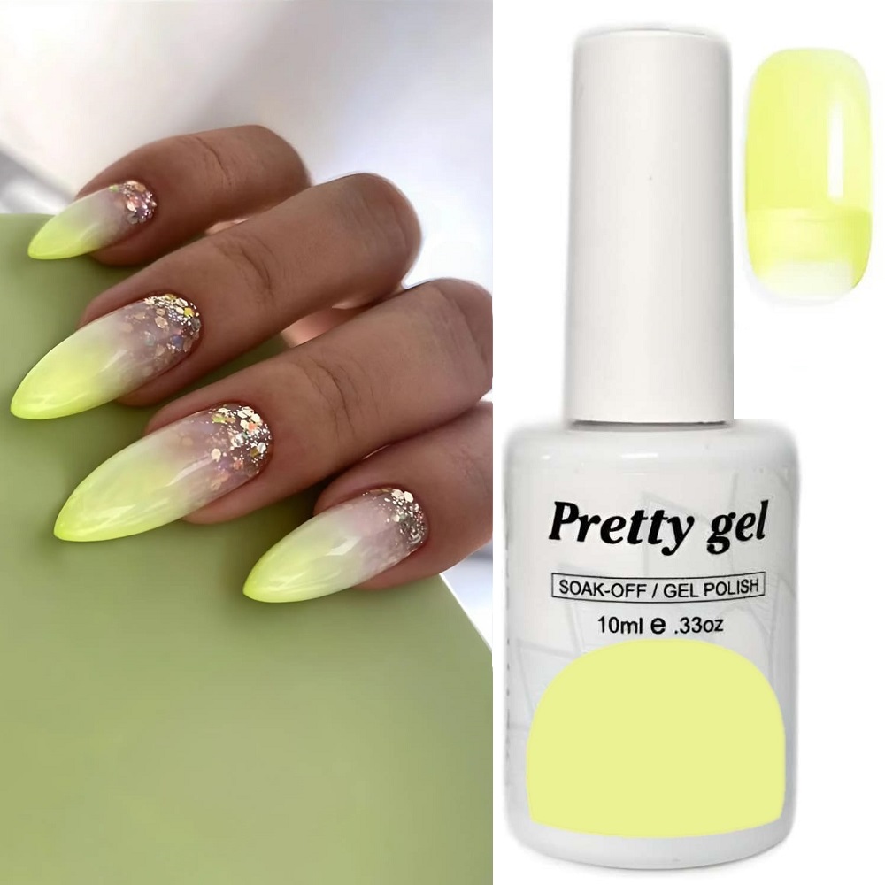 Laser Lemon 45 Витражен топ гел лак Pretty Jelly Glass Laser Lemon 45 Витражен топ гел лак Pretty Jelly Glass