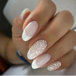 Топ лак Pretty с бели точки микс размер- без лепкав слой-foto3