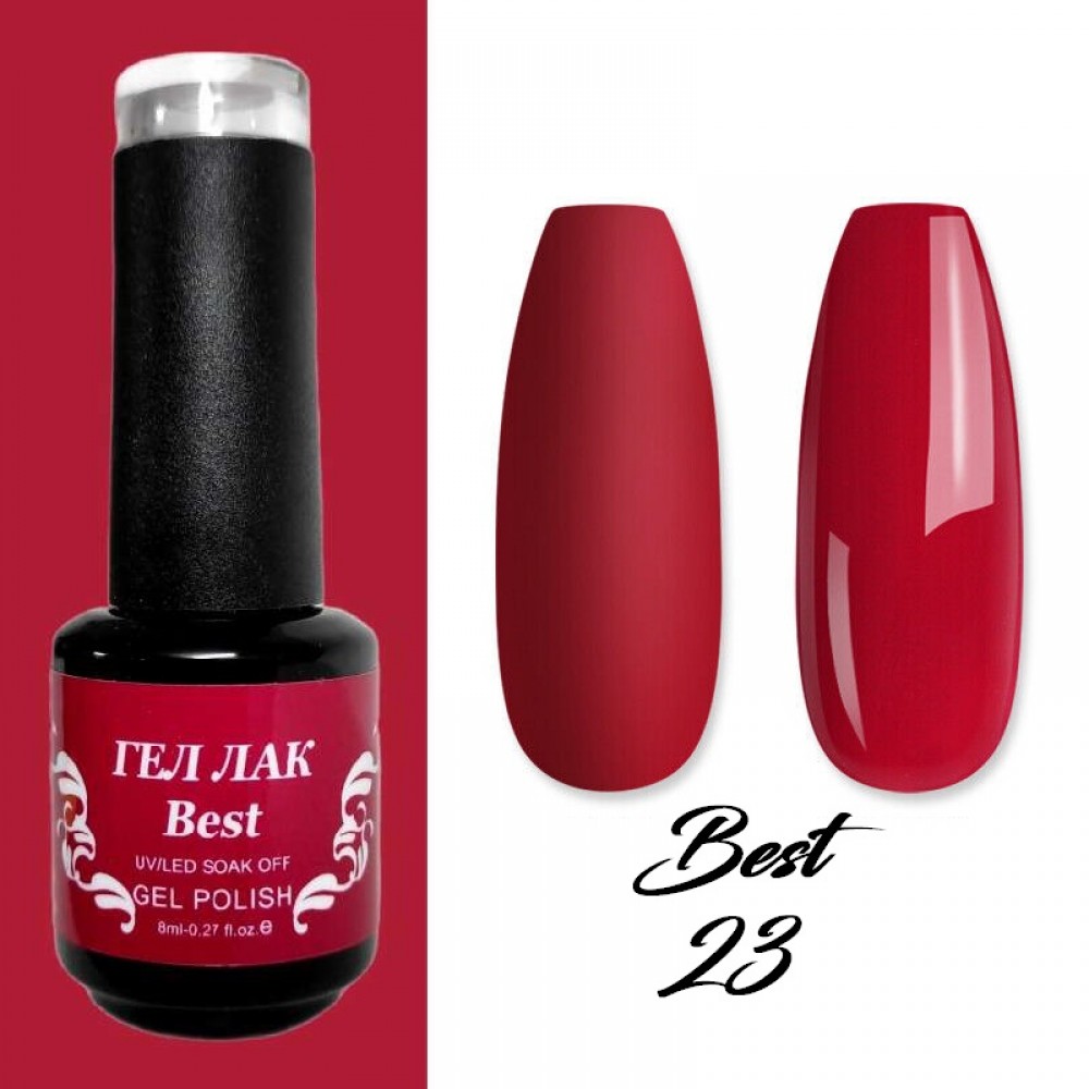 Гел лак Best 23 Наситено Червен