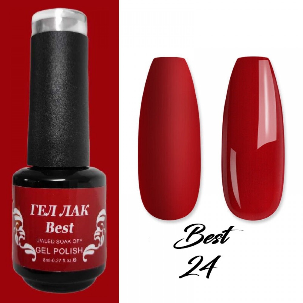 Гел лак Best 24 Рубинено Червен