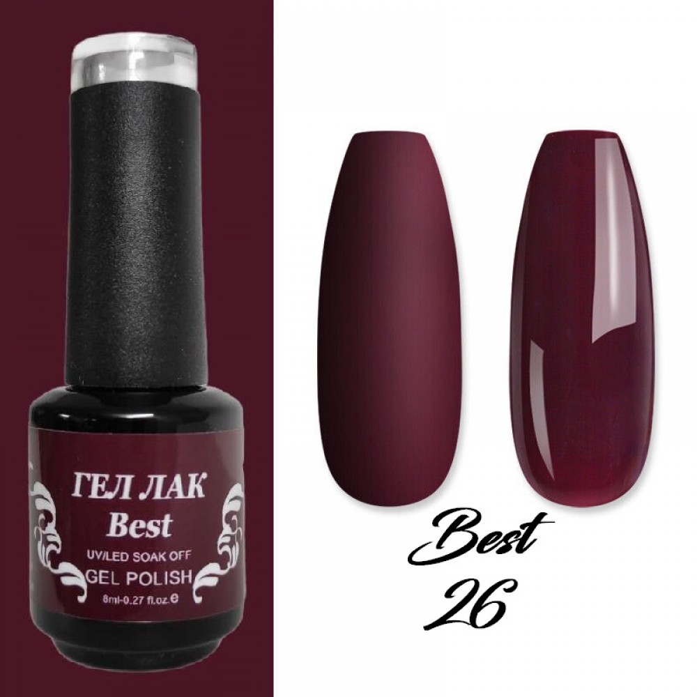 Гел лак Best 26 Тъмночервен