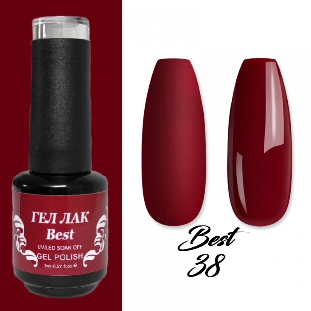 Гел лак Best 38 Пурпурно Червен