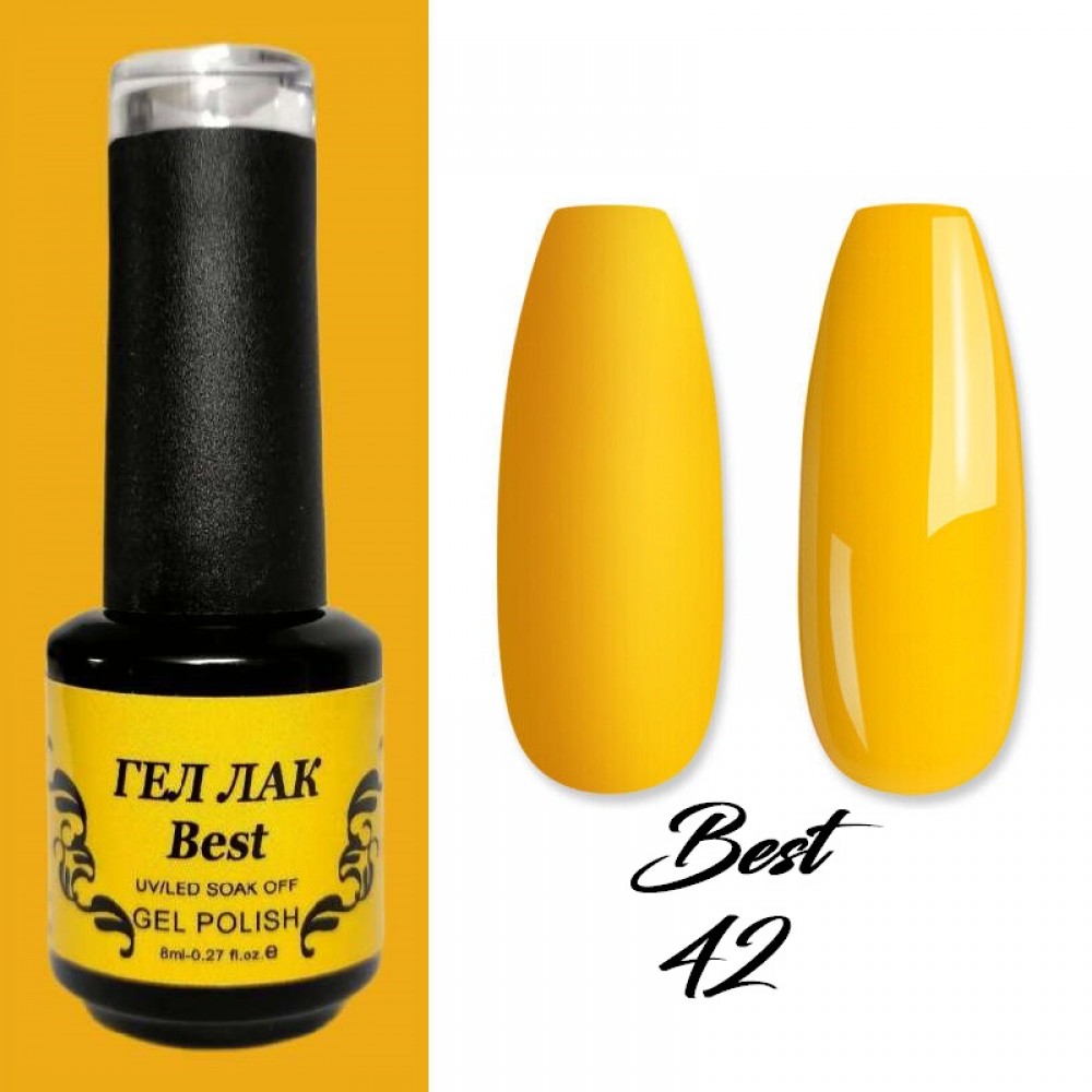 Гел лак Best 42 Шафраново Жълт