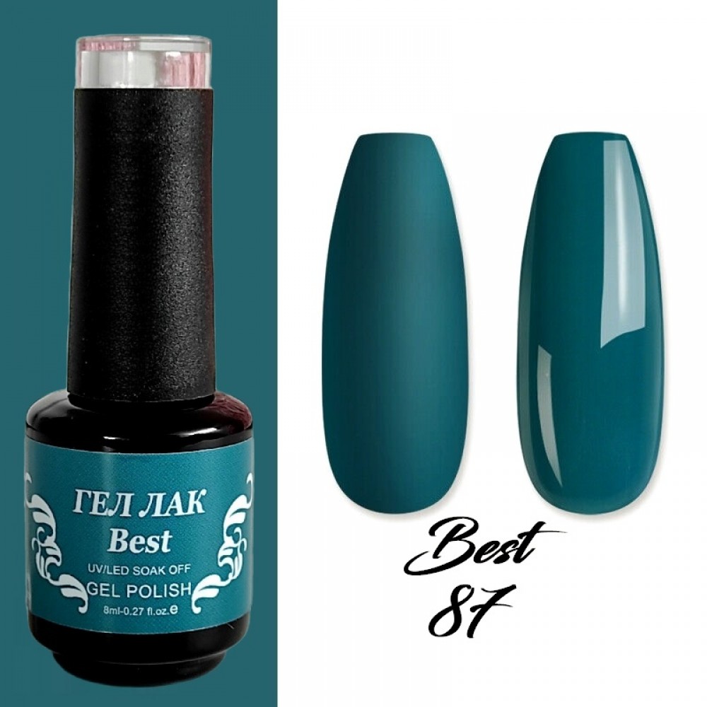 Гел лак Best 87 Синьо-зелен Океан