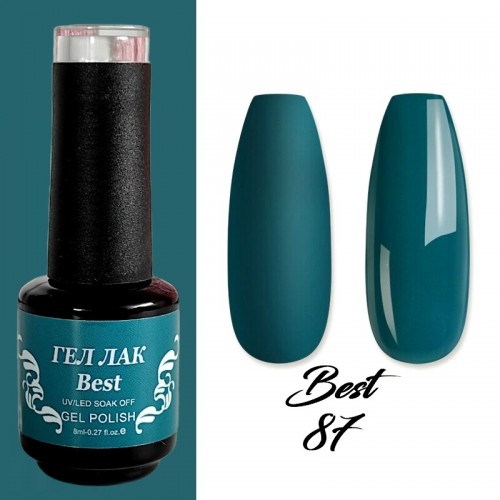 Гел лак Best 87 Синьо-зелен Океан