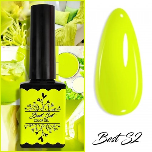 Гел лак Best S2 Жълт НЕОН