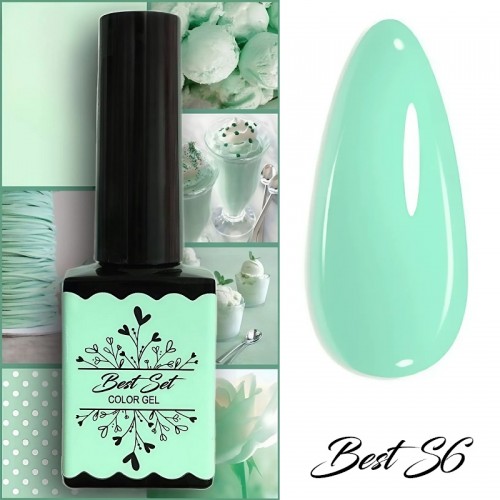 Гел лак Best S6 Ментово Зелен