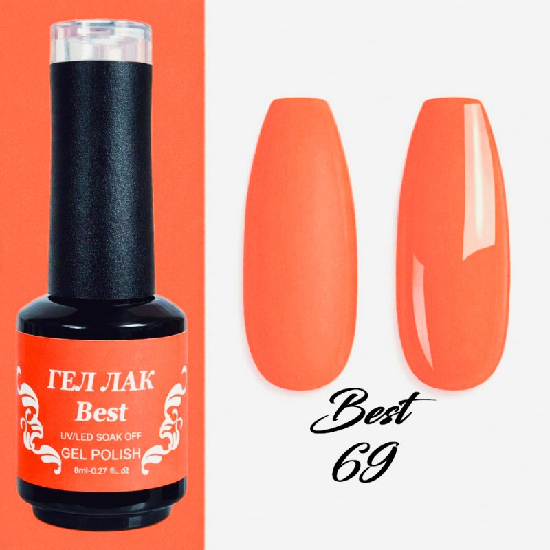 Best - гел лак 68 Коралов Неон