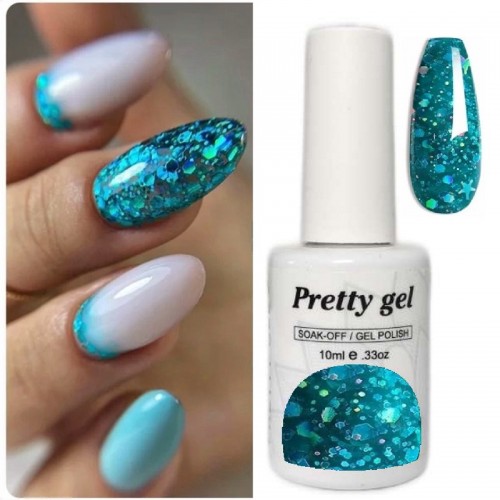 Гел лак Pretty A10 Тюркоазен Океан