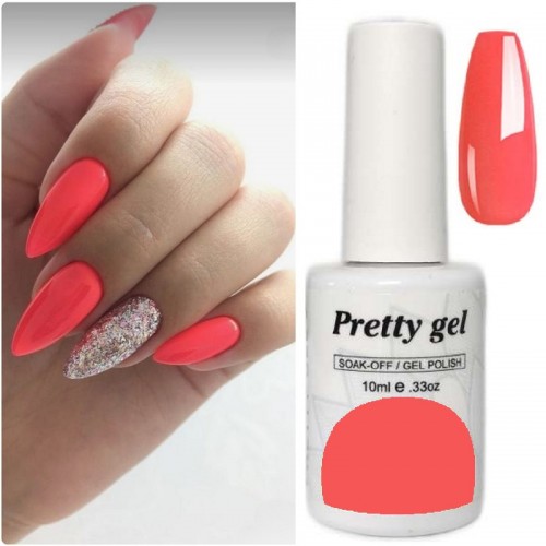 Гел лак Pretty 813 неонов корал