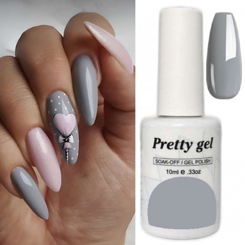 Гел лак Pretty 919 Сладко Сиво