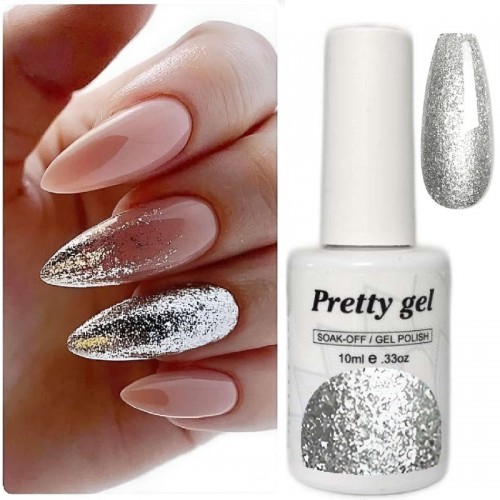 Гел лак Pretty A980-A9 Сребърно Сияние