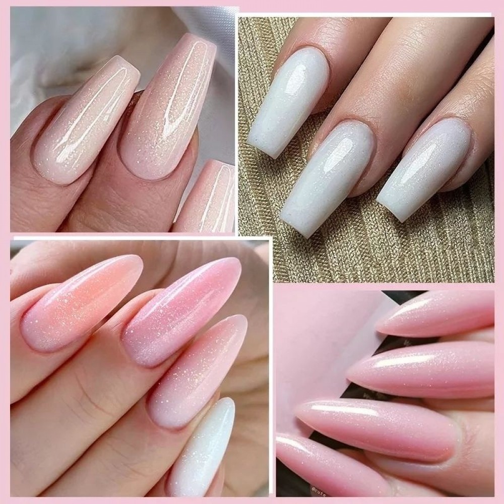 Цветна Каучукова - Rubber база с фини частици Pretty 10 ml 89-94