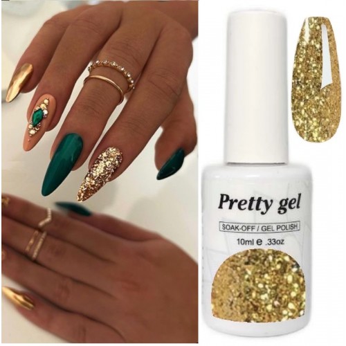Гел лак Pretty 15 ml A979 Златно Сияние