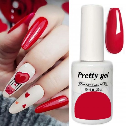 Гел лак Pretty 493 Бонбонено червен