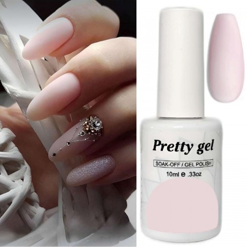 Гел лак Pretty F11 Основа за френски маникюр - полупрозрачен