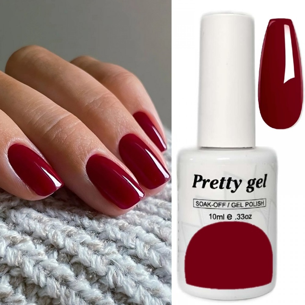 Гел лак Pretty 49 Наситено тъмно червен-НОВ