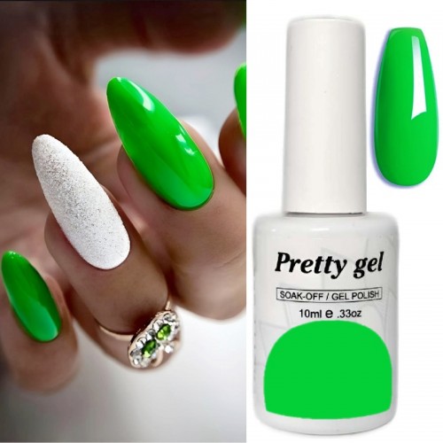 Гел лак Pretty 1473 Зелено неоново