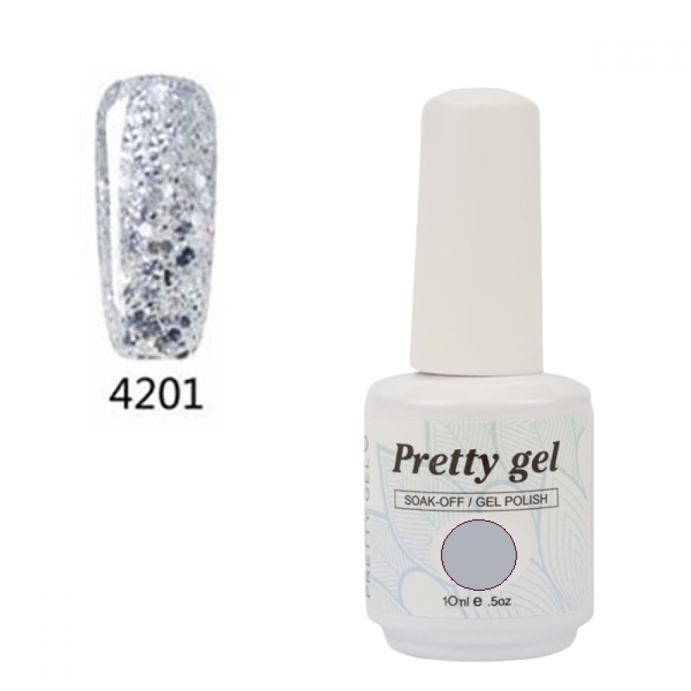 Гел лак Pretty 4201-549 Сребро