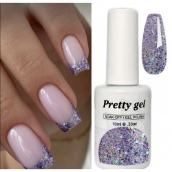 Гел лак Pretty 600 Брокатена боровинка-6616