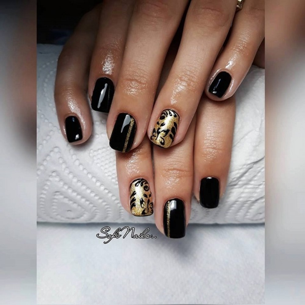 Гел лак Pretty 773 - Златен ситен брокат