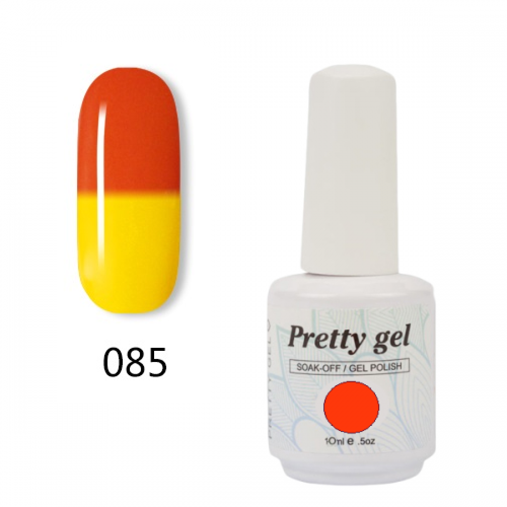 Гел лак Pretty Термо 85 Червено към жълто