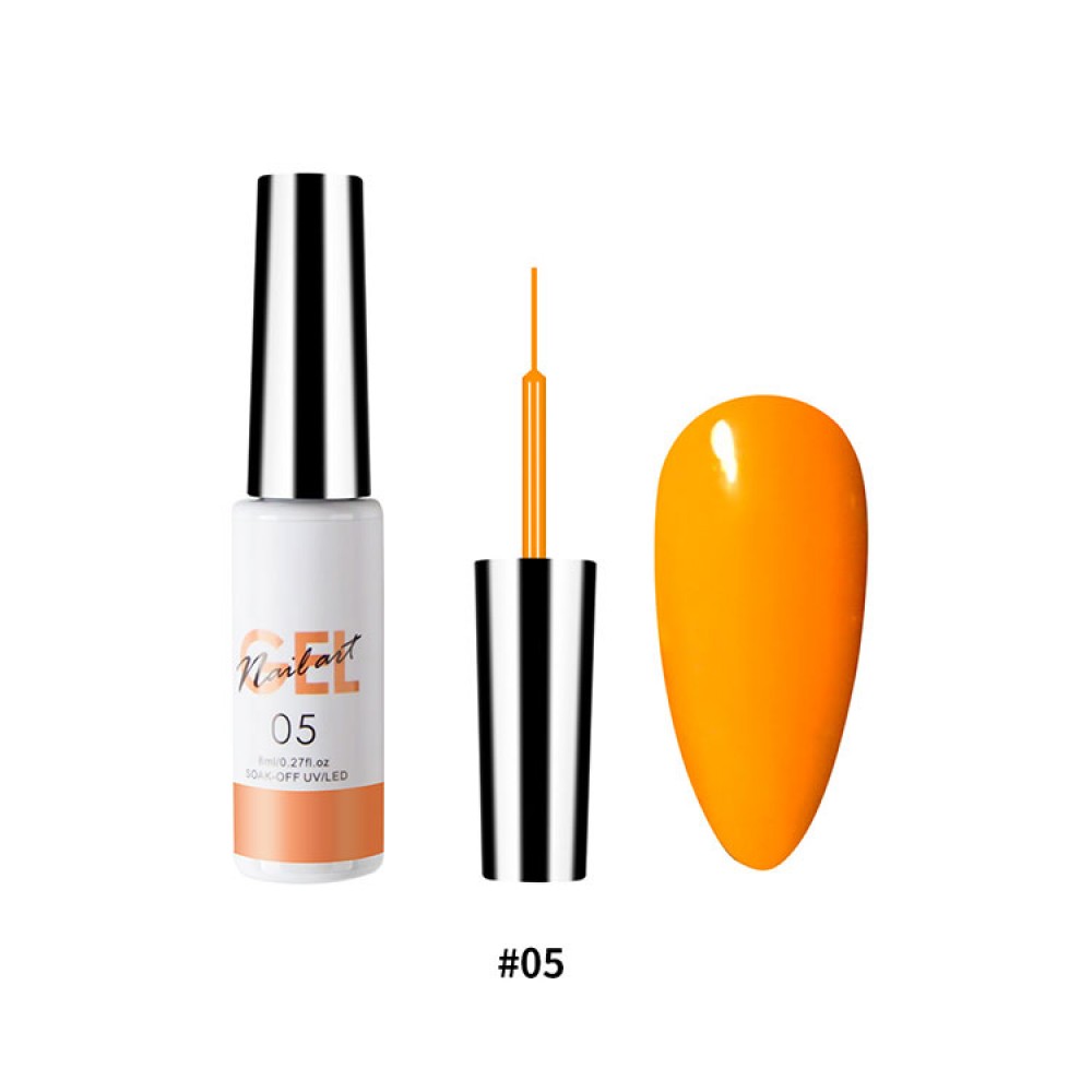 Гел лак с тънка четка 12 цвята Гел лак с тънка четка 12 цвята