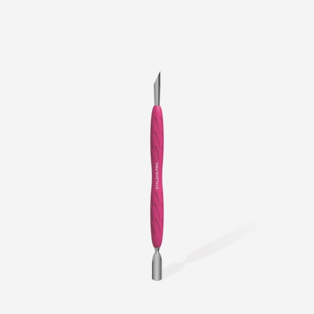 Двустранен Гумиран избутвач Staleks UNIQ 10/2 Скосен+Извит PQ-10/2