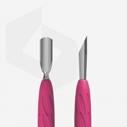 Двустранен Гумиран избутвач Staleks UNIQ 10/2 Скосен+Извит