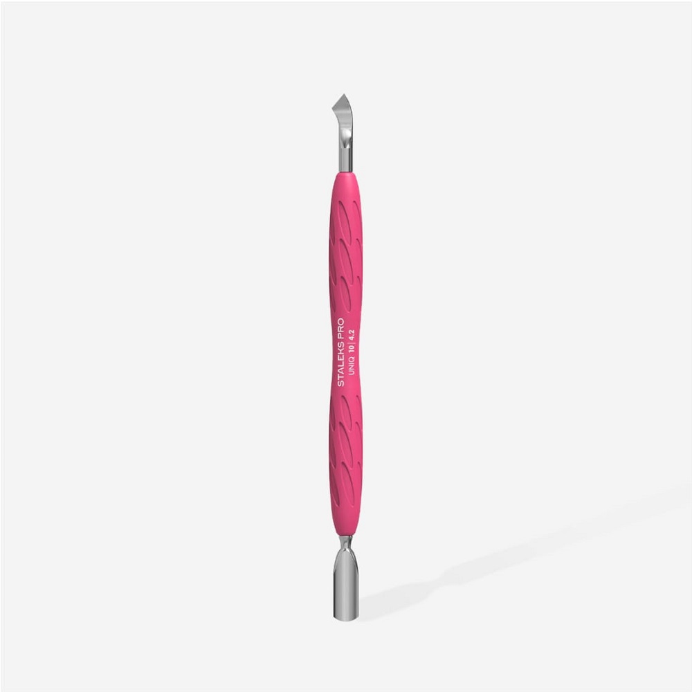 Двустранен Гумиран избутвач Staleks UNIQ 10/4.2 Заоблен+Извит резач PQ-10/4.2