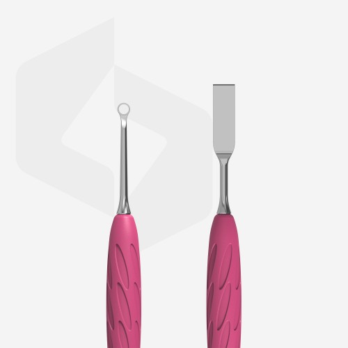 Двустранен Гумиран избутвач Staleks UNIQ PQ-11/1 Прав+Пръстен 