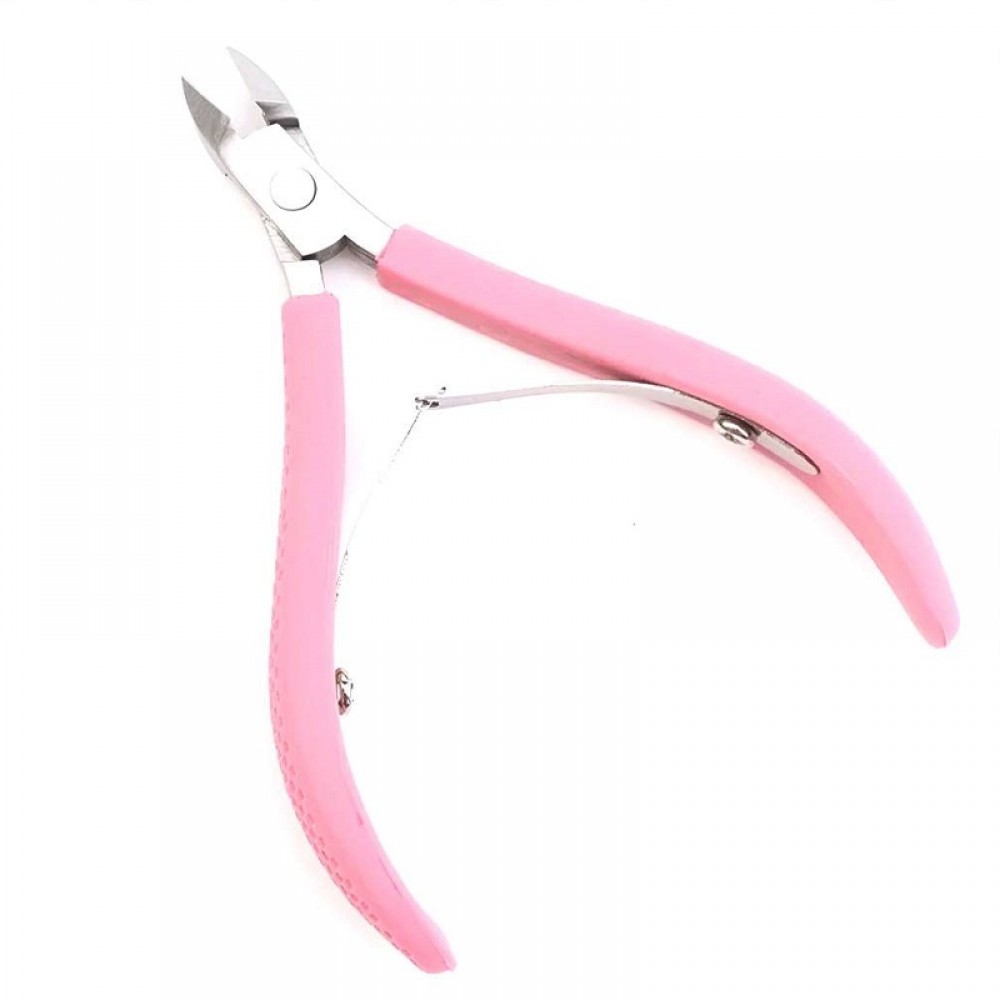 Клещи за кожички светло розови дръжки