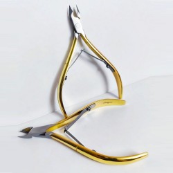 Златни професионални клещи за маникюр Pretty – супер остър резец 8 мм 55025-foto2