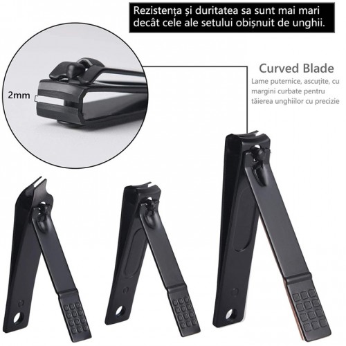 Коледен подарък - Сет инструменти за маникюр и педикюр в черен калъф