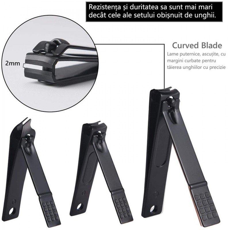 Коледен подарък - Сет инструменти за маникюр и педикюр в черен калъф-foto4