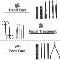 Коледен подарък - Сет инструменти за маникюр и педикюр в черен калъф-foto5