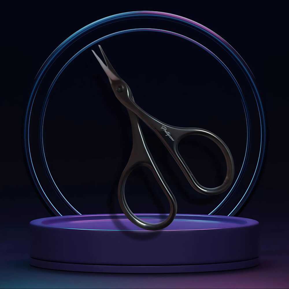 Висококачествена черна ножичка за кожички от неръждаема стомана 007