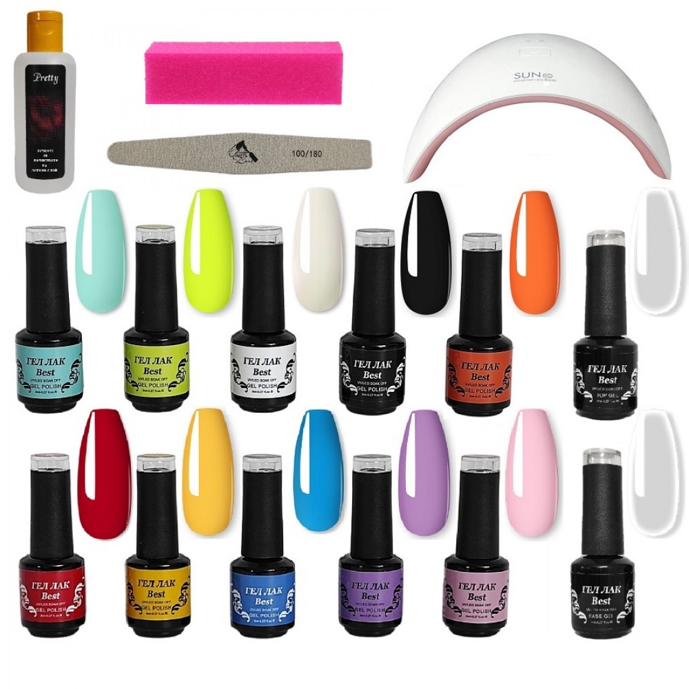 Комплект Стартов с 10 цвята Гел Лак BEST-new