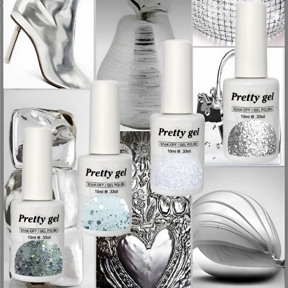 Комплект 4 цвята Сребърен