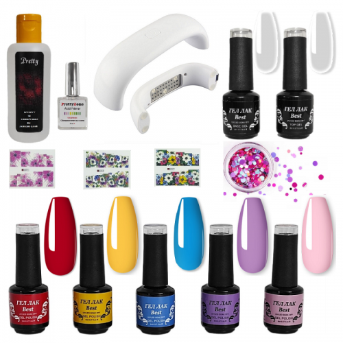 Комплект Love - с 5 цвята гел Best