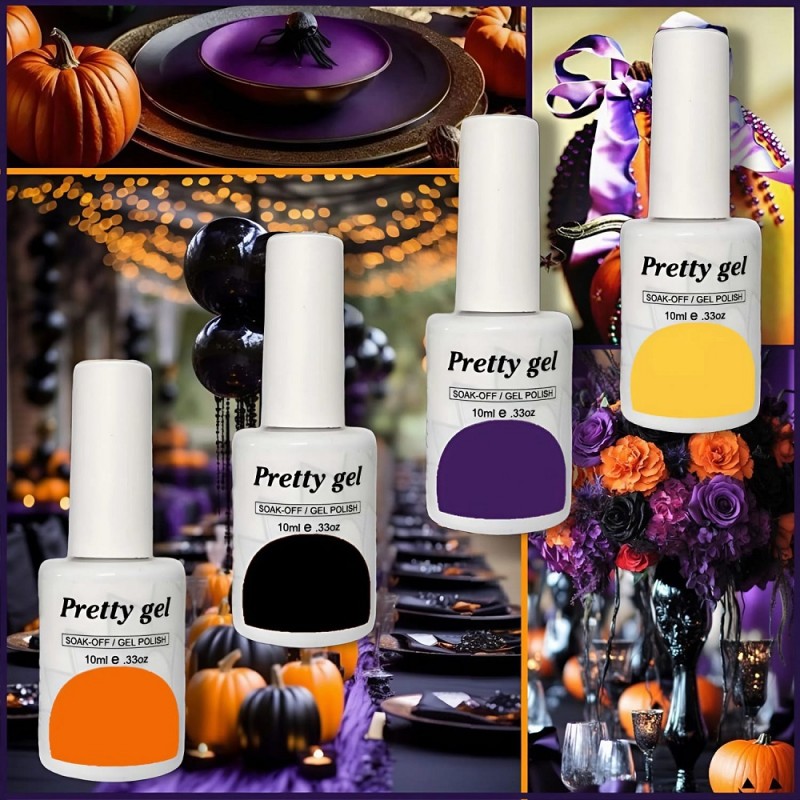 Комплект 4 цвята Halloween + подарък стикери Halloween