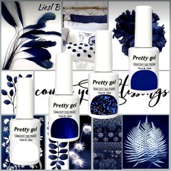 Комплект 4 цвята Синьо Кадифе