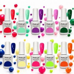 Комплект с 10 цвята Гел Лак Pretty по 15 мл