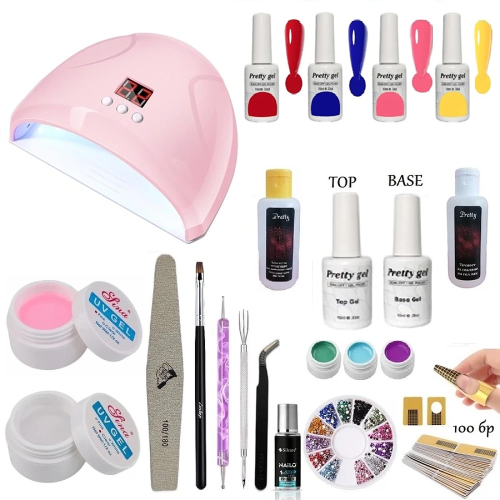 Комплект Pretty с четири цвята гел лак Комплект Pretty с четири цвята гел лак