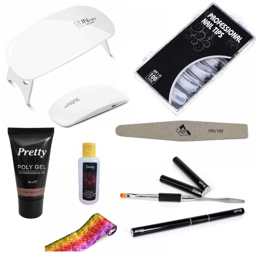 Комплект Polygel с лед лампа