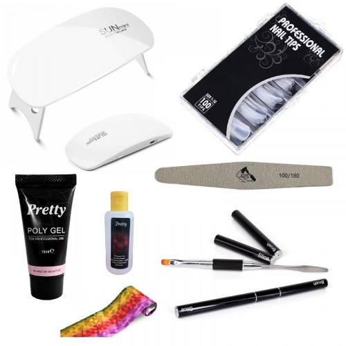 Комплект Polygel с лед лампа