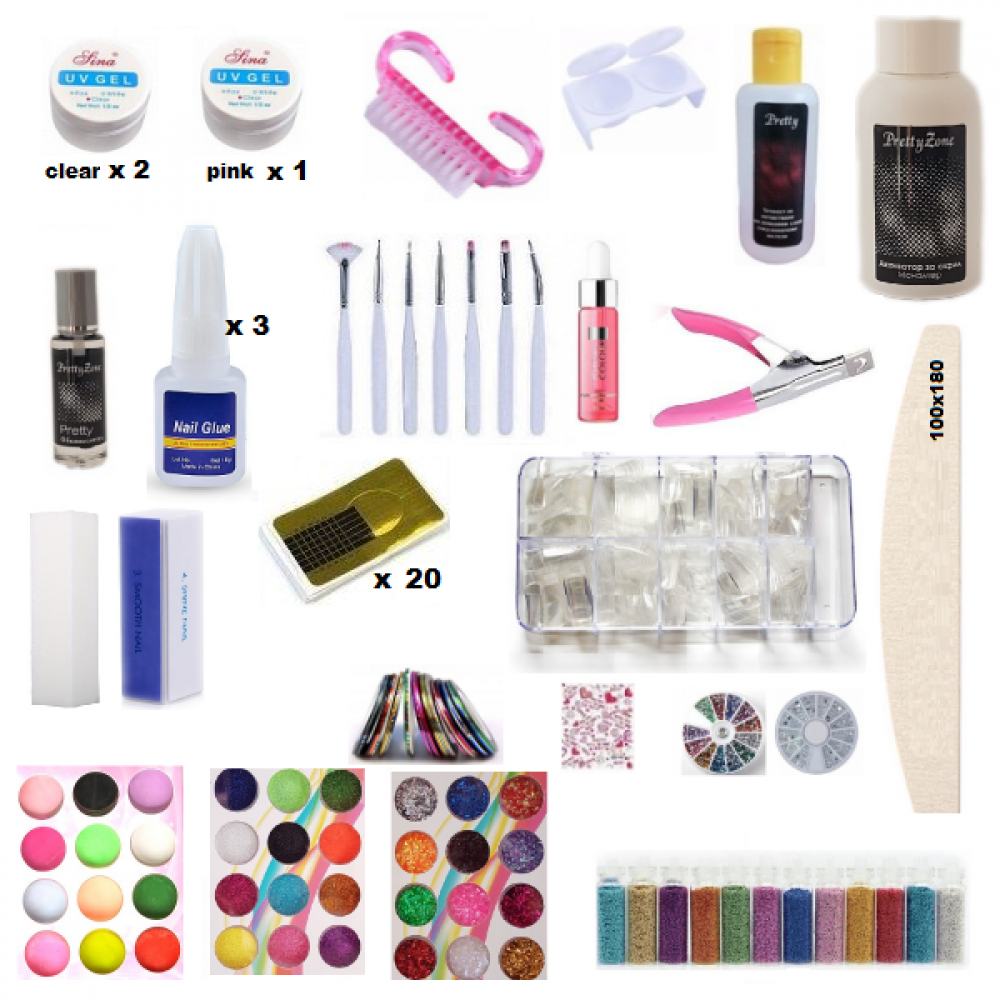 Комплект гелове и декорации Комплект гелове и декорации