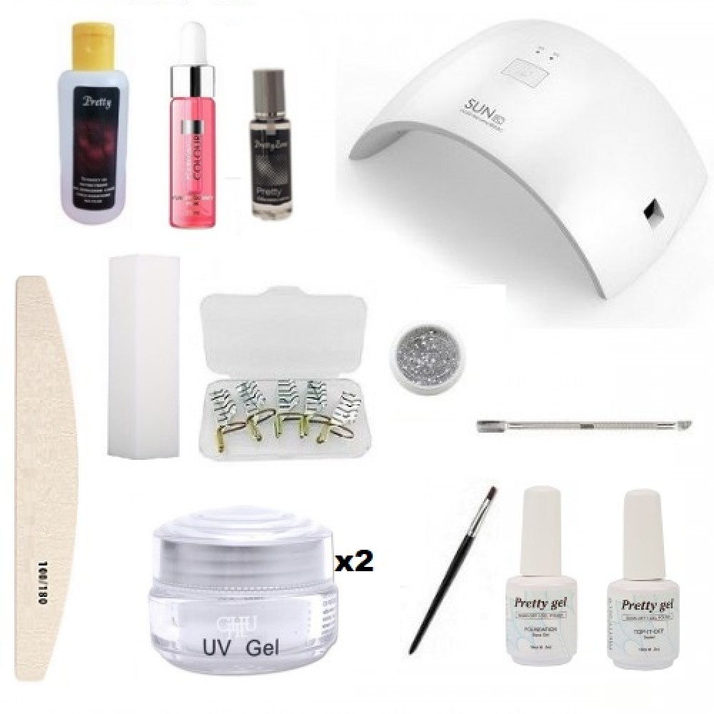 Комплект за маникюр Chu Jie с лед лампа Комплект за маникюр Chu Jie с лед лампа
