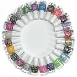 Комплект 24 цвята лак за декорация и финиш - LM с фини частици-foto4